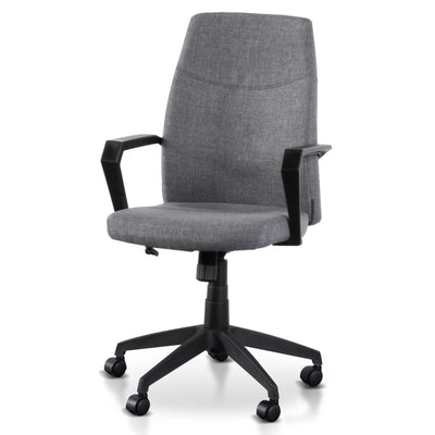 Fabric Office Chair - Charcoal Grey with Black Base